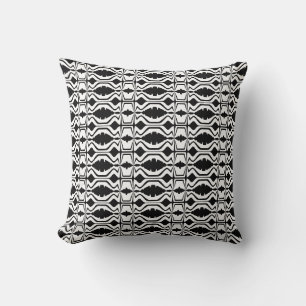 Schwarz-weiße Abstrakte Sound Wave Design Kleine T Kissen