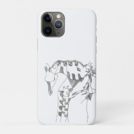 Schwarz-weiße abstrakte Stock-Tapeten Holz Wand Case-Mate iPhone Hülle