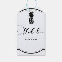 Schwarz-weiße Ananas Gevor MAHALO ALOHA