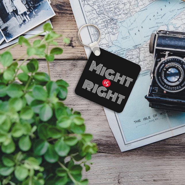 Schwarz-weiße Anführungstypografie Schlüsselanhänger (Von Creator hochgeladen)