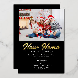 Schwarz-weiße Ankündigung Urlaub Foto Gold