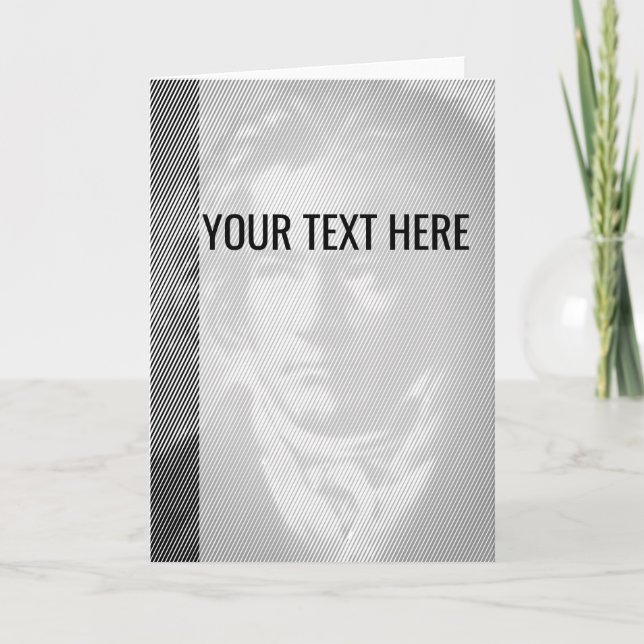 Schwarz-weiße Ankündigung von Beethoven Portrait (Vorderseite)