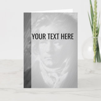 Schwarz-weiße Ankündigung von Beethoven Portrait