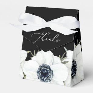 Schwarz-weiße Aquarellblumen Geschenkschachtel