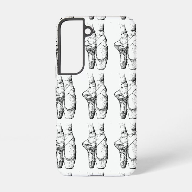 Schwarz-Weiße Ballettschuhe Samsung Galaxy Hülle (Rückseite)