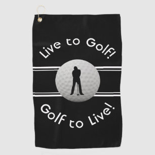 Schwarz-weiße Bio-Bio-Biokunst Golfhandtuch