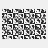 Schwarz-weiße Blockdruckaufzeichnung Yin-Yang