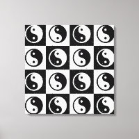 Schwarz-weiße Blockdruckaufzeichnung Yin-Yang