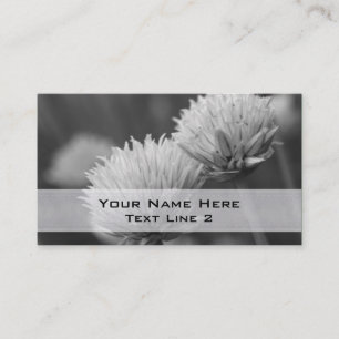 Schwarz-weiße Blume Pair Business Card Visitenkarte