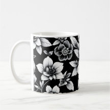 Schwarz-weiße Blumen