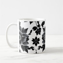 Schwarz-weiße Blumen