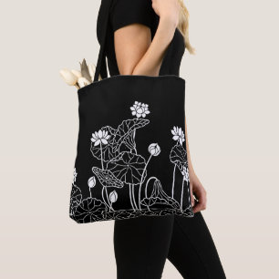 Schwarz-weiße Blumenkunst