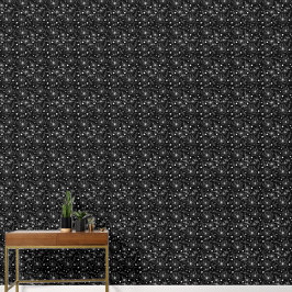 Schwarz-Weiße Blumenmuster Tapete
