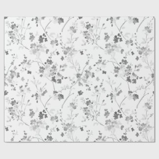 schwarz-weiße Blumenverpackungspapier Geschenkpapier