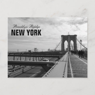 Schwarz-weiße Brooklyn-Brücke - NY New York nr 1 Postkarte