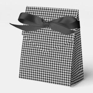 Schwarz-weiße Büffel-Karo-Zelt-Geschenkbox Geschenkschachtel