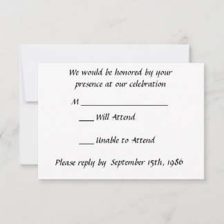 Schwarz-weiße Calla-Lilien RSVP Karte