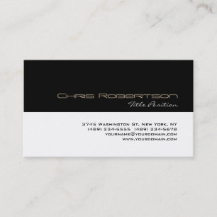 Schwarz-weiße Charme-Script-Visitenkarte Visitenkarte
