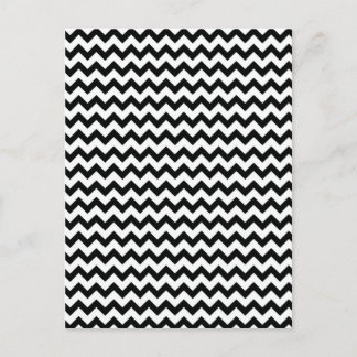 Schwarz-weiße Chevrons Postkarte