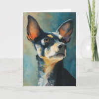 Schwarz-weiße Chihuahua-Wasserfarben-Porträt