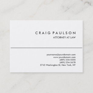 Schwarz-weiße Chubby-Anwaltskarte Visitenkarte