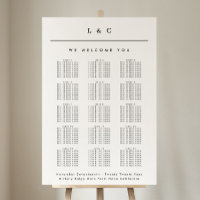 Schwarz-weiße Classic Mongram Seating Chart
