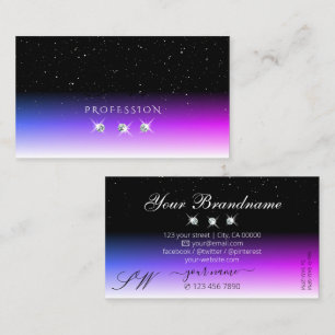 Schwarz-weiße Diamanten Rosa Lila Farbstiche Visitenkarte