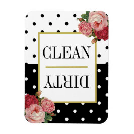 Schwarz-weiße Dosen Fun Blues Saubere Geschirrspül Magnet