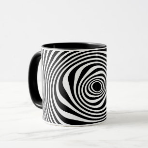 Schwarz-weiße Drehung Tasse