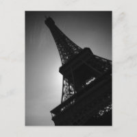 Schwarz-weiße Eiffelturm-Silhouette in Paris