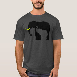 Schwarz-Weiße Elefanten T-Shirt