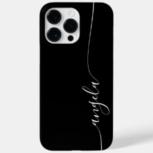 Schwarz-weiße elegante Glam-Signatur Case-Mate iPhone 14 Pro Max Hülle
