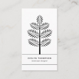 Schwarz-weiße elegante Landschaft, botanische Zwei Visitenkarte