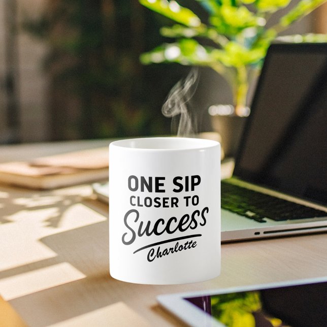 Schwarz-weiße Erfolgsquote Kaffeetasse (Von Creator hochgeladen)