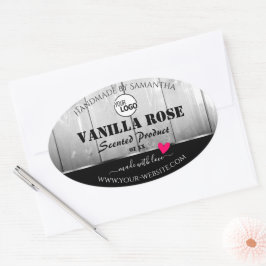 Schwarz-weiße Etiketten von Holzkörnern Herzlogos Ovaler Aufkleber