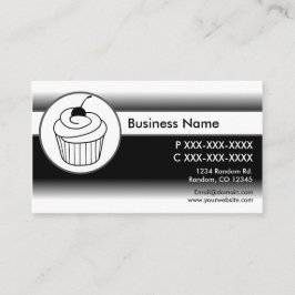 Schwarz-weiße "Fackle Cupcake"-benutzerdefinierte Visitenkarte
