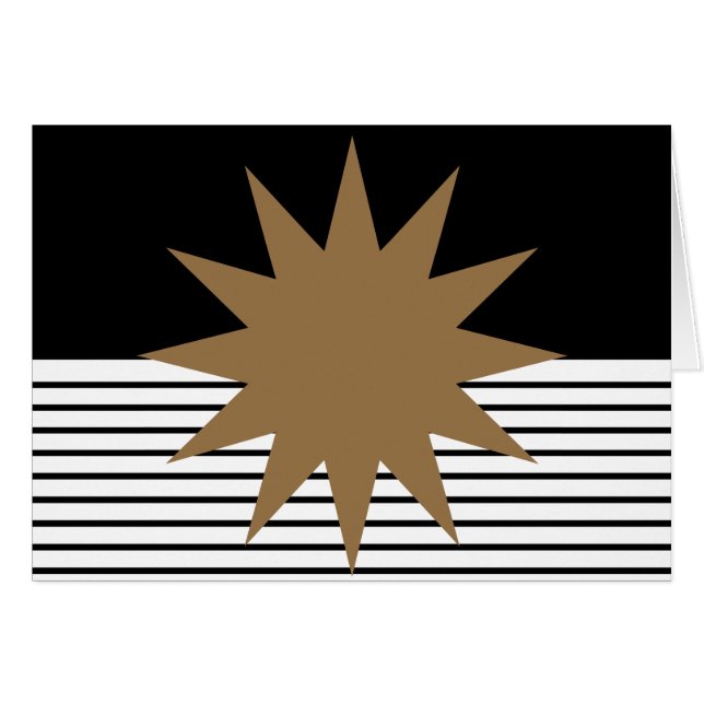 Schwarz-weiße Farbkombination und Braun (Vorderseite (Horizontal))