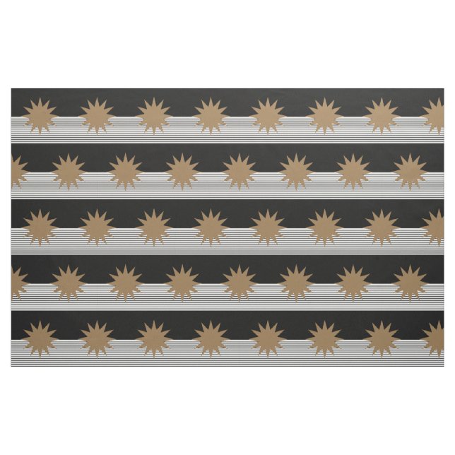 Schwarz-weiße Farbkombination und Braun Stoff (Fat Quarter (45,7 x 55,9 cm))