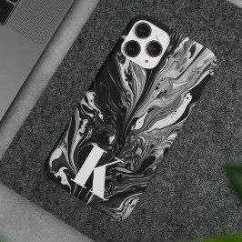 Schwarz-weiße Farbtöne für den Anfangsbuchstaben Case-Mate iPhone Hülle