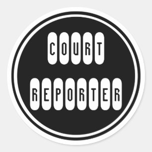 Schwarz-weiße Fensteraufkleber für den Reporter Runder Aufkleber