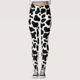 schwarz-weiße Flecken, Kuhmuster Leggings