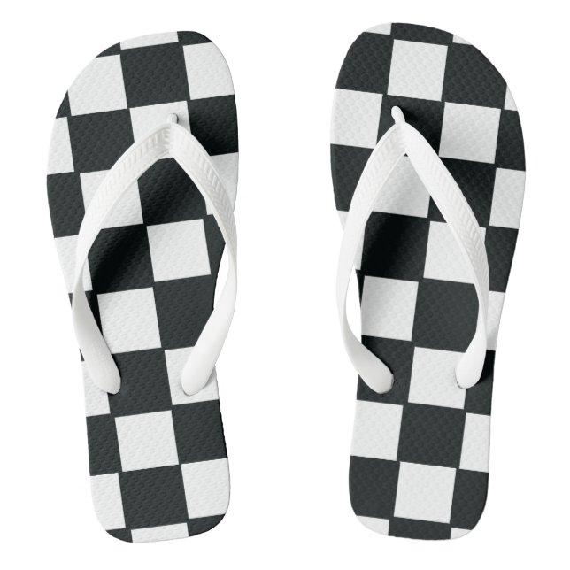 Schwarz-weiße Flip-Flops Flip Flops (Fußbett)