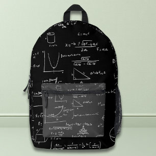 Schwarz-weiße Formeln Graphics Math Bedruckter Rucksack