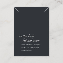 SCHWARZ-WEISSE FRIEND-GIFT-ANZEIGE-ANZEIGE-KARTE PLATZKARTE