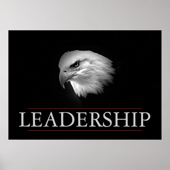 Schwarz-weiße Führung Feelless Eagle Poster (Vorne)