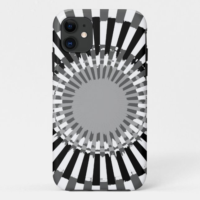 Schwarz-weiße Funky Stripes nahtlos grafisch Case-Mate iPhone Hülle (Rückseite)