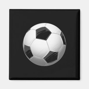 Schwarz-weiße Fußballkugel Coole Sport-Fußballspie Magnet