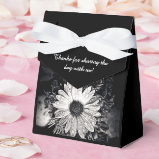 Schwarz-weiße Gänseblümchenblume Geschenkschachtel