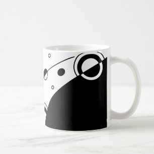 Schwarz-Weiße Geometrische Abstrakte Kunst Kaffeetasse