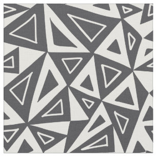 Schwarz-weiße geometrische Dreiecke Stoff